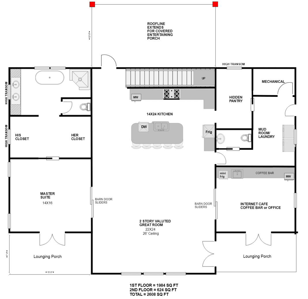 4 Bedroom Barndominium Floor Plans