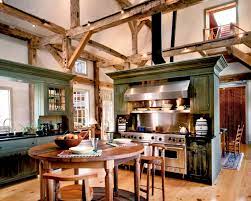 farmhouse kitchen with rustic decorations