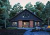 How Much Does a Barndominium Cost to Build? black barndominium cabin style in the forest
