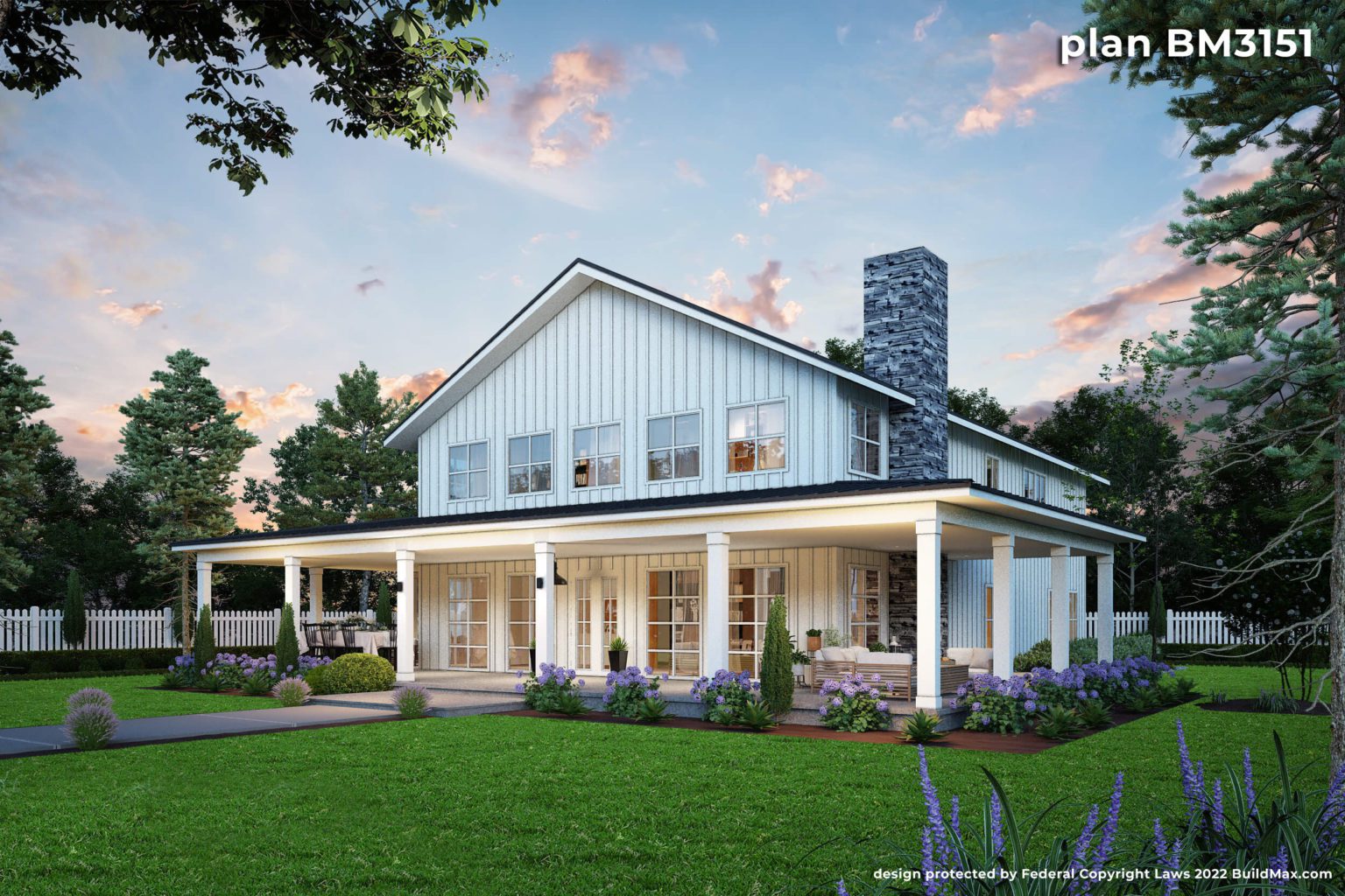 BM3151-Farmhouse Barndominiums - Buildmax House Plans