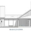 Barndominium floor plan rear elevation