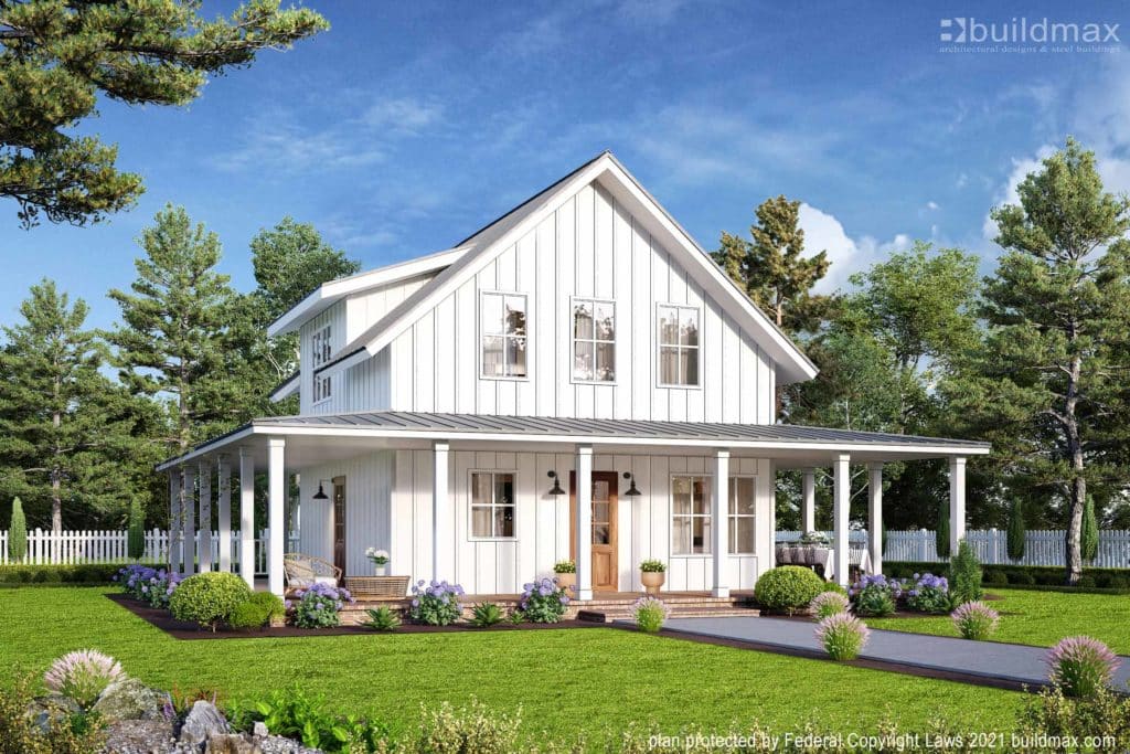 white farmhouse house plans