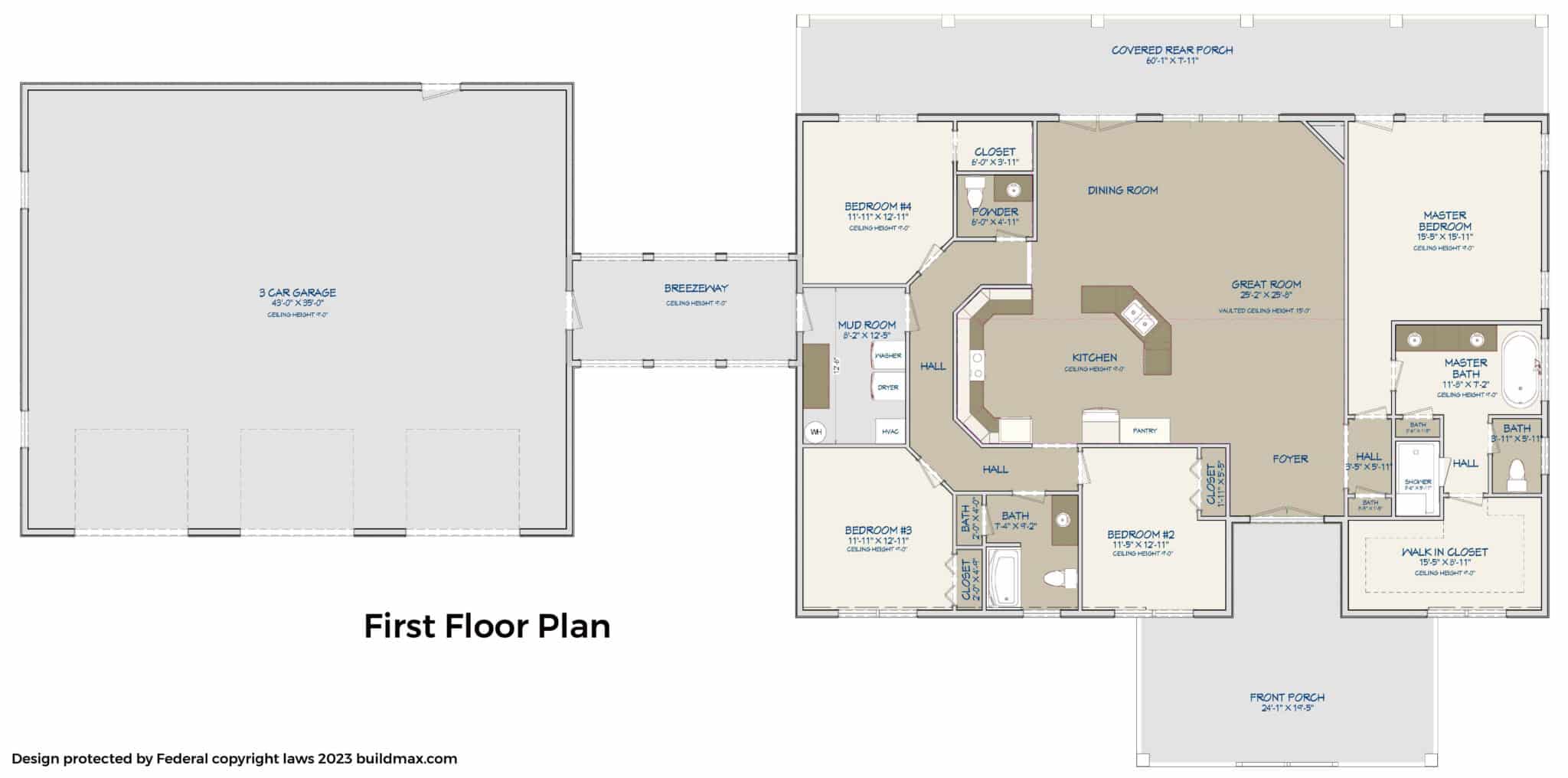barndominium floor plan details