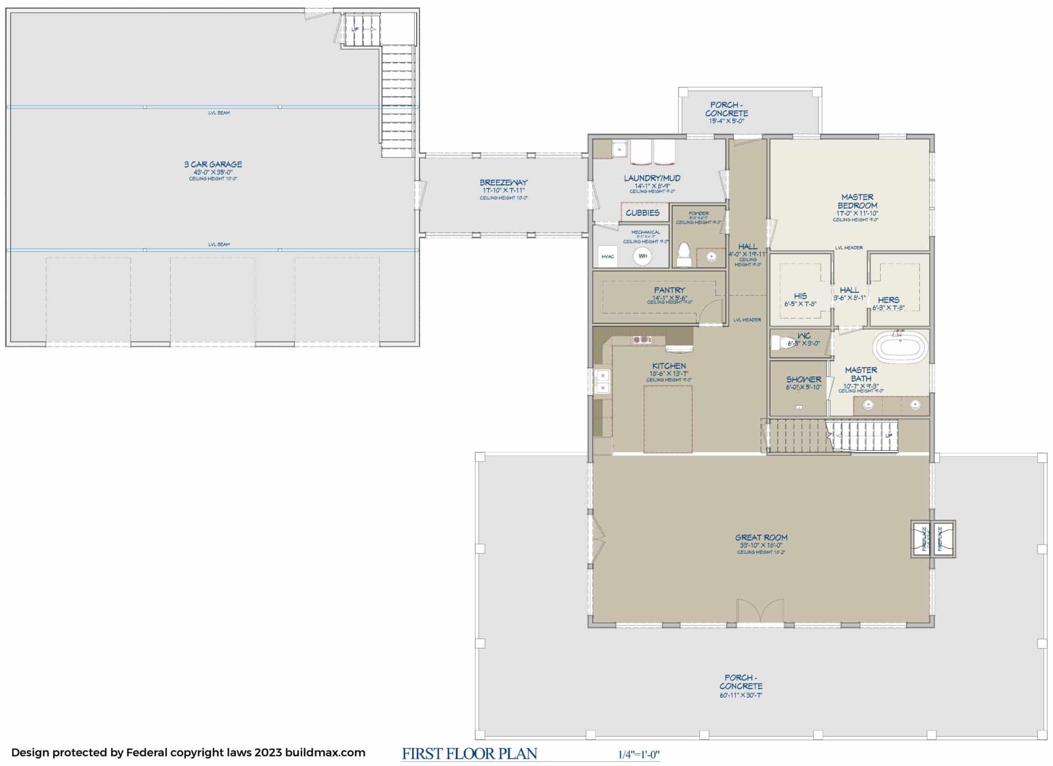 barndominium floor plan first floor layout details