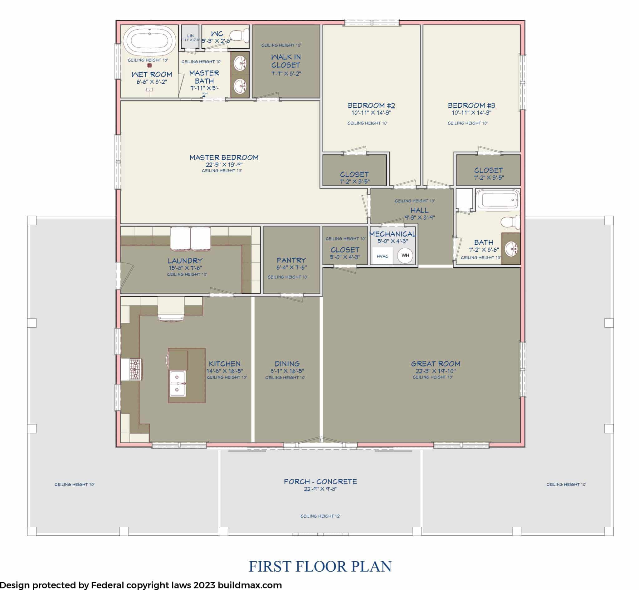 barndominium plan first floor layout