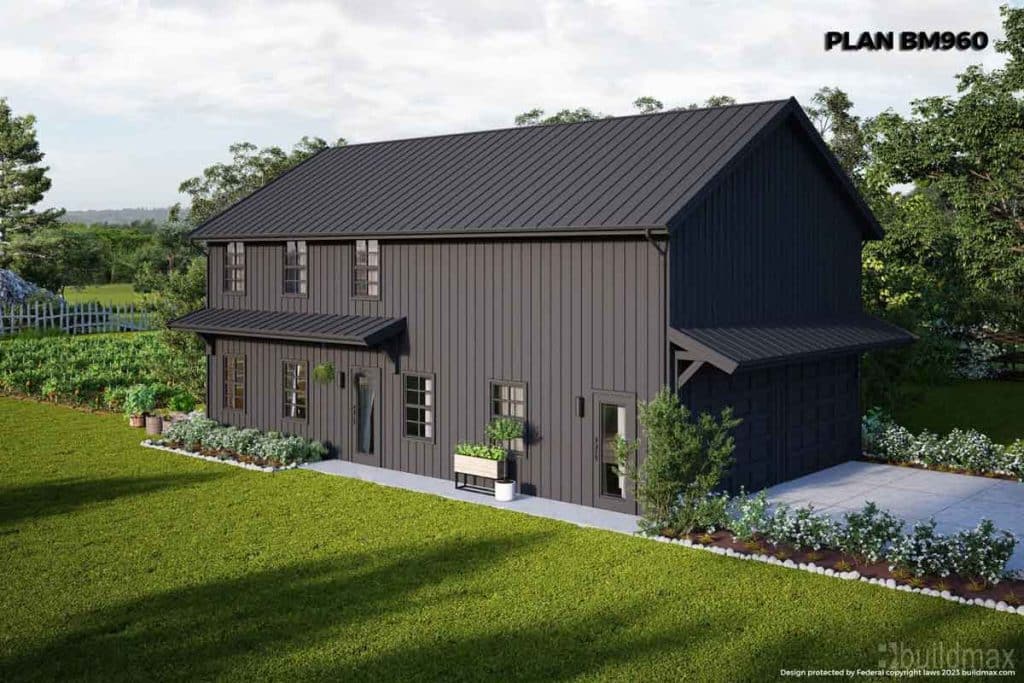 small black barndominium