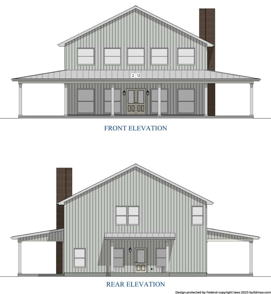 barndominium plans exterior elevation details